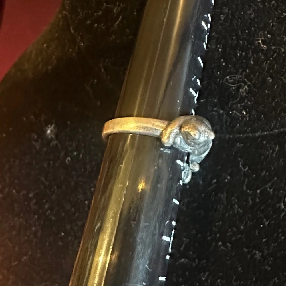 RARE James Avery Retired Cat Ring 925 Sterling Silver Animal Wrap Ring